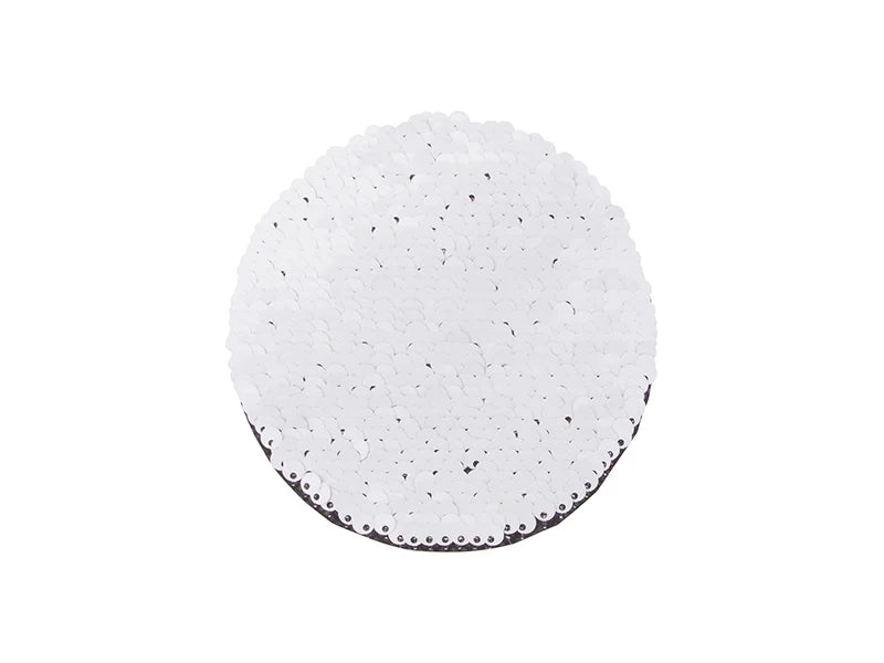 Sublimation φ10 Flip Sequins Adhesive (Round, Light Blue W/ White)