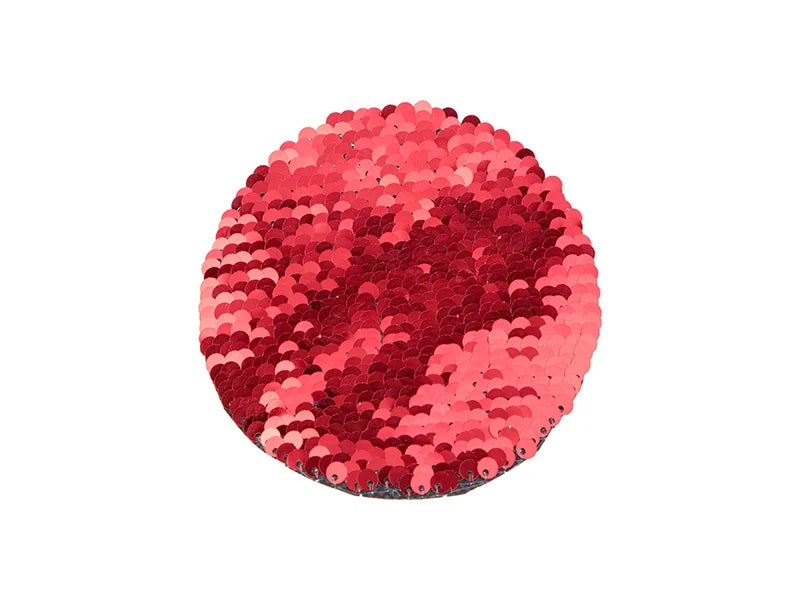 Sublimation φ10 Flip Sequins Adhesive (Round, Red W/ White)