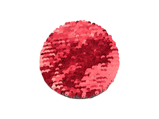 Sublimation φ10 Flip Sequins Adhesive (Round, Red W/ White)