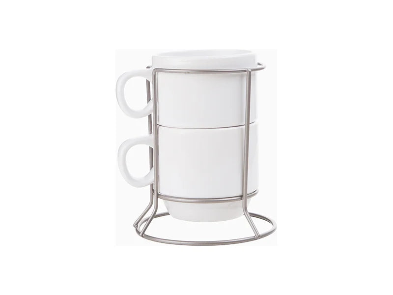 Sublimation 2 piece 6oz Stackable Mug Set