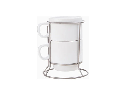 Sublimation 2 piece 6oz Stackable Mug Set