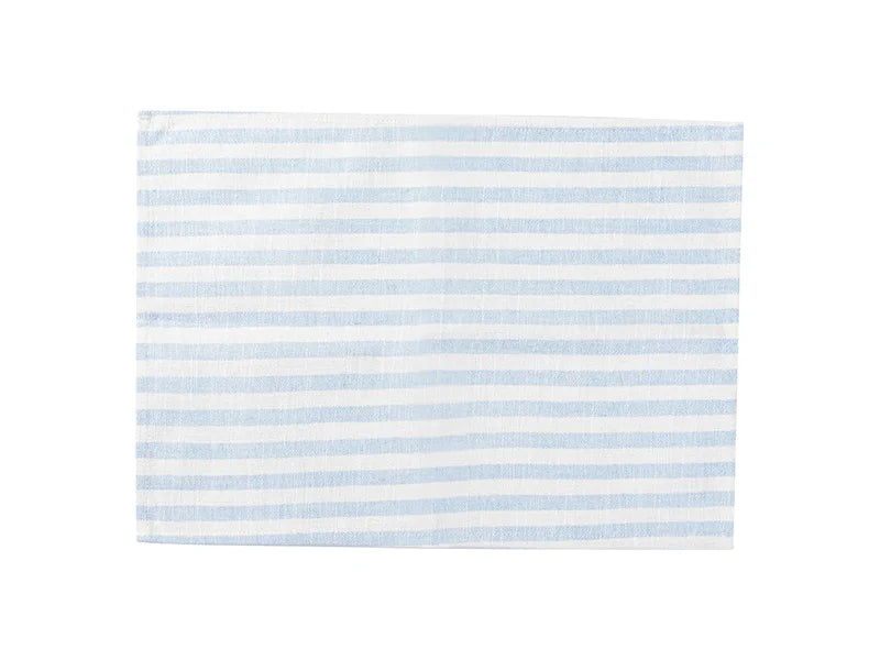 Sublimation Blanks Linen Table Mat(35.5*50cm, Beige and Light Blue Stripe)