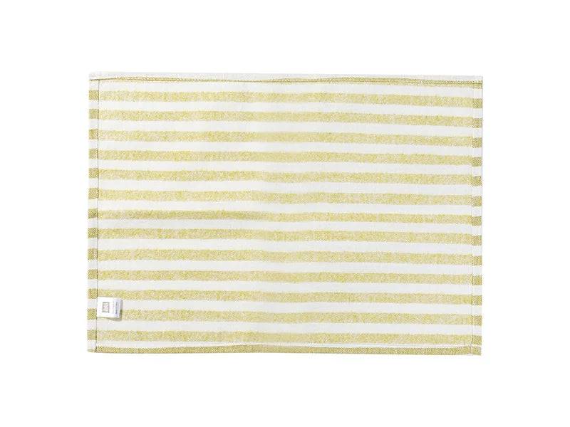 Sublimation Blanks Linen Table Mat(35.5*50cm, Beige and Light Green Stripe)