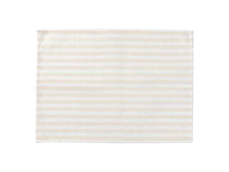 Sublimation Blanks Linen Table Mat(35.5*50cm, Beige and Light Yellow Stripe)
