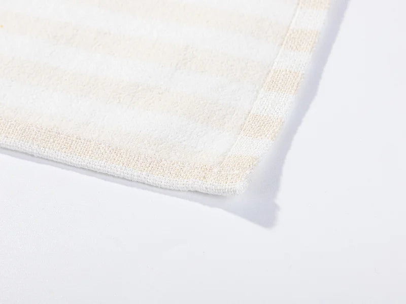 Sublimation Blanks Linen Table Mat(35.5*50cm, Beige and Light Yellow Stripe)