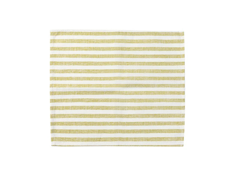 Sublimation Blanks Linen Table Mat(40*45cm, Beige and Light Green Stripe)