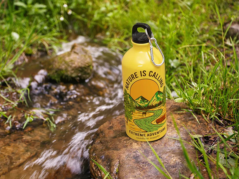 Sublimation Blanks 20oz/600ml Aluminium Water Bottle (Yellow)