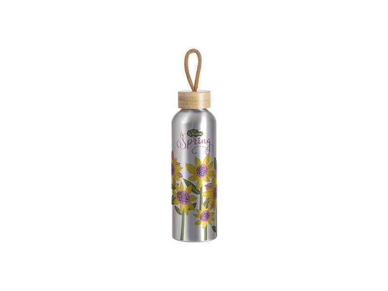 Sublimation Blanks 20oz/600ml Aluminum Water Bottle w/ Bamboo Lid