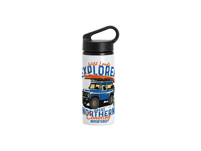 Sublimation 20oz/600ml Aluminium Water Bottle w/ Black Portable Lid