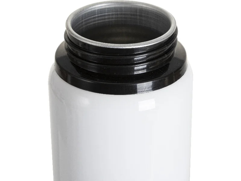 Sublimation Blanks 20oz/600ml White Aluminium Bottle w/ Black Portable Flip Lid