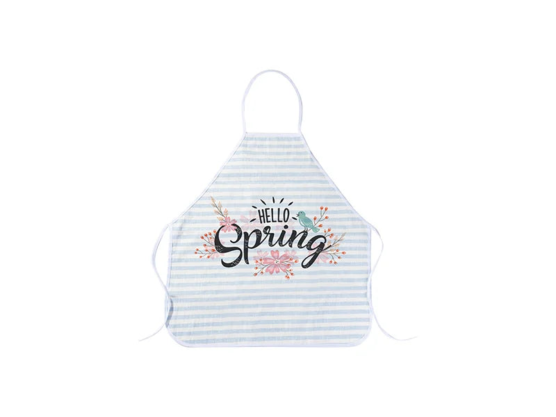 Sublimation Blanks linen Apron (69*72cm, Beige and Light Blue Stripe)