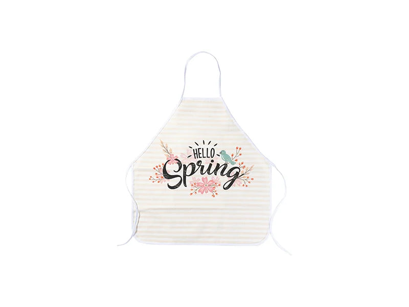 Sublimation Blanks linen Apron (69*72cm, Beige and Light Yellow Stripe)