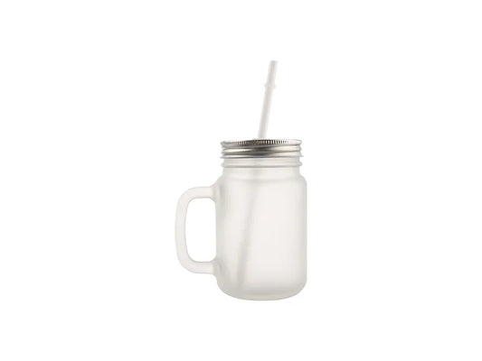 12oz/350ml Sublimation Blanks Mason Jar w/ Straw (Frosted)