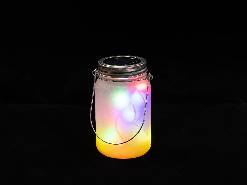 15oz/450ml Sublimation Blanks Mason Jar w/ Lantern Lid and Metal Handle (Frosted, Gradient Yellow)