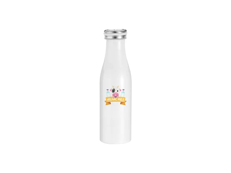 Sublimation 17oz/500ml Stainless Steel Milk Bottle (White)