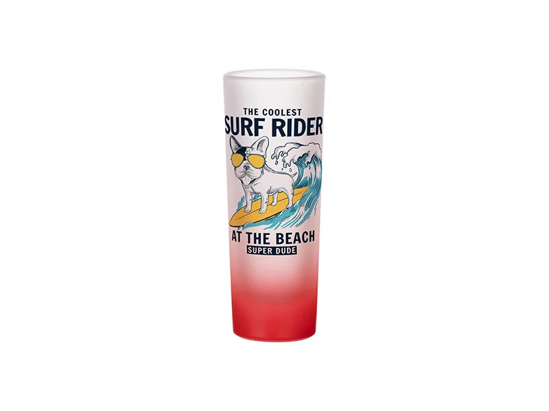 3oz Sublimation Shot Glass (Gradient Color Red)