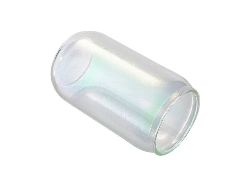Sublimation Blanks 13oz/400ml Clear Iridescent Glass Can with Bamboo Lid