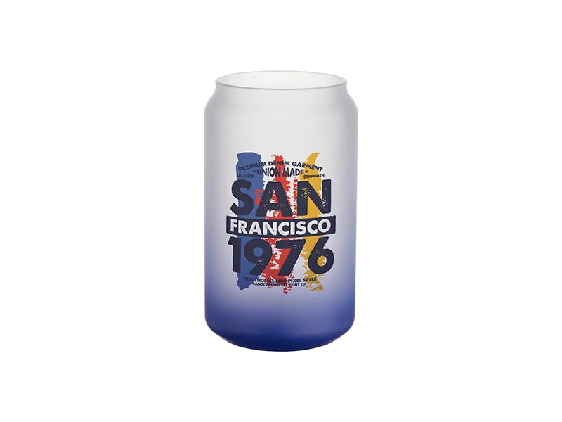Sublimation 13oz/400ml Glass Mugs Gradient Dark Blue