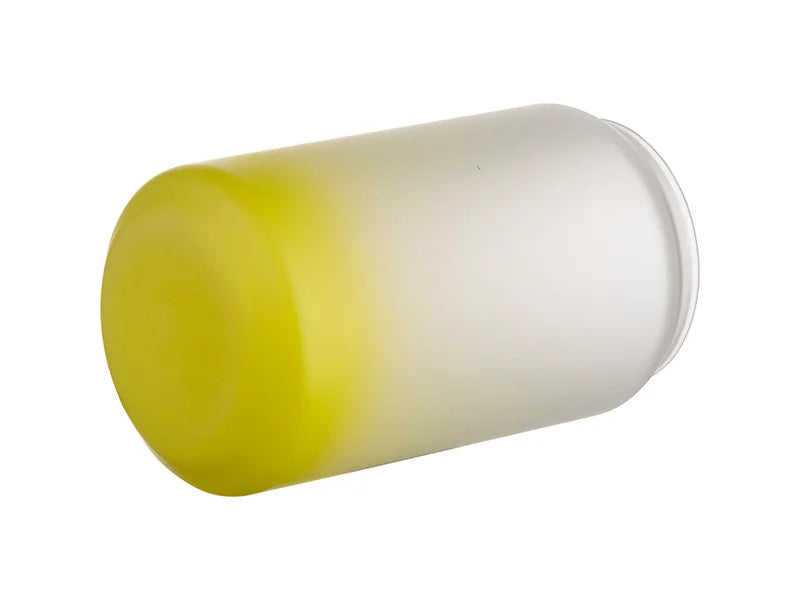 Sublimation 13oz/400ml Glass Mugs Gradient Lemon Yellow