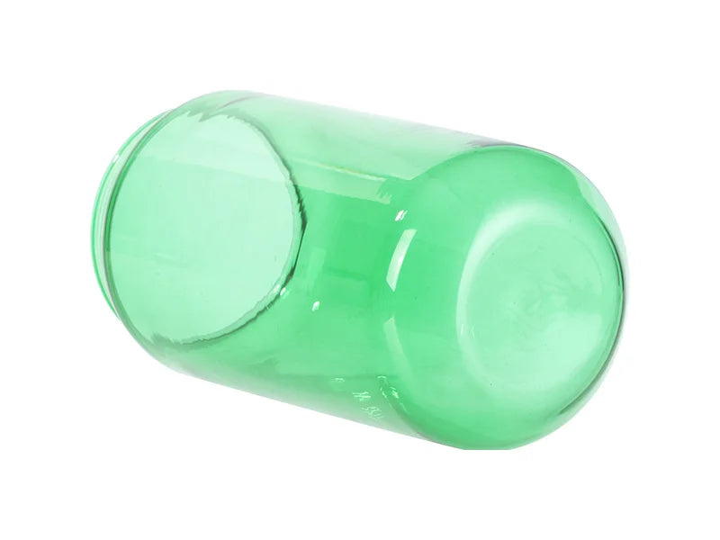 Sublimation Blanks 18oz/550ml Full Color Can Glass Mug with Straw(Green)