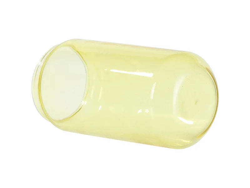 Sublimation Blanks 18oz/550ml Full Color Can Glass Mug with Straw(Yellow)