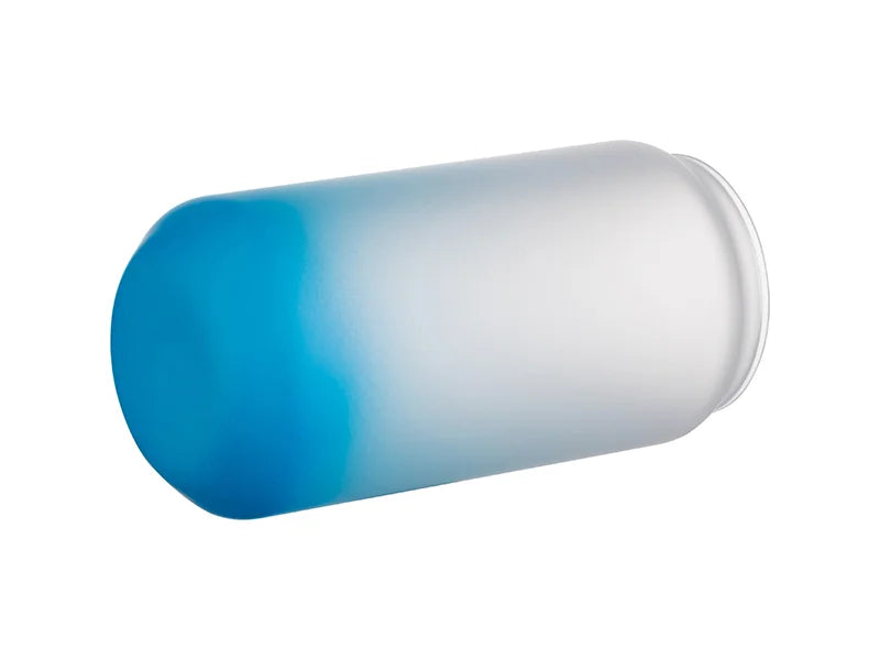 Sublimation 18oz/550ml Glass Mugs Gradient Light Blue