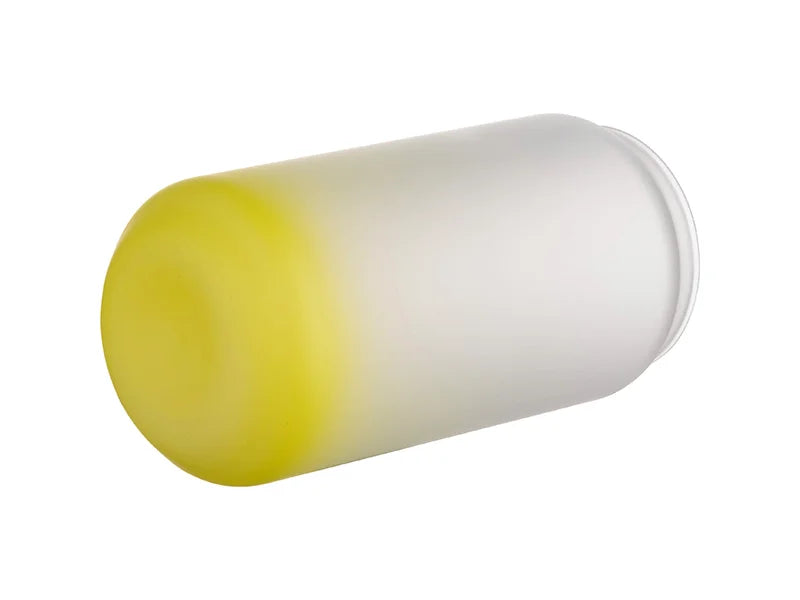 Sublimation 18oz/550ml Glass Mugs Gradient Lemon Yellow