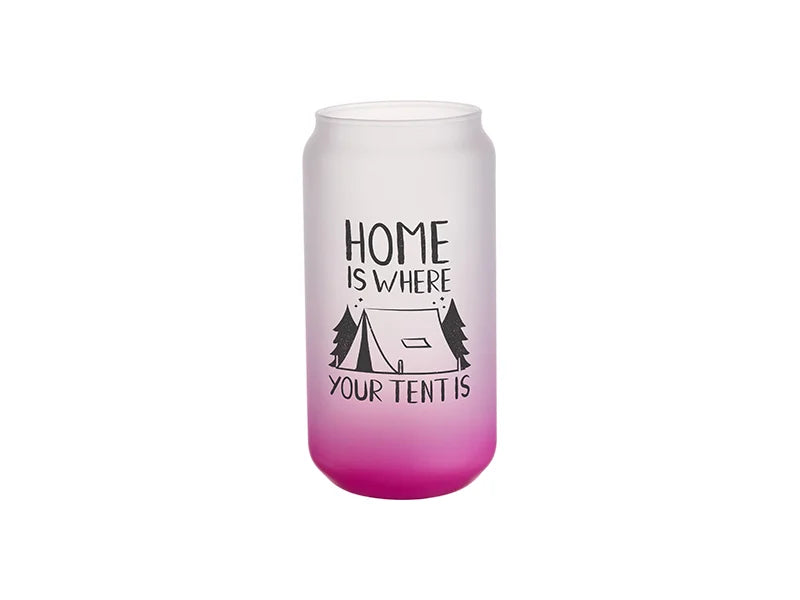 Sublimation 18oz/550ml Glass Mugs Gradient Purple