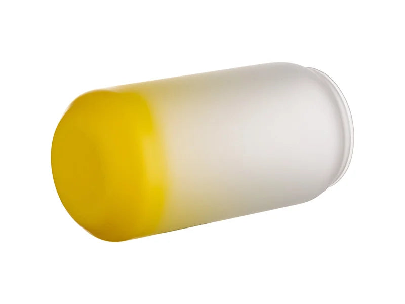 Sublimation 18oz/550ml Glass Mugs Gradient Yellow