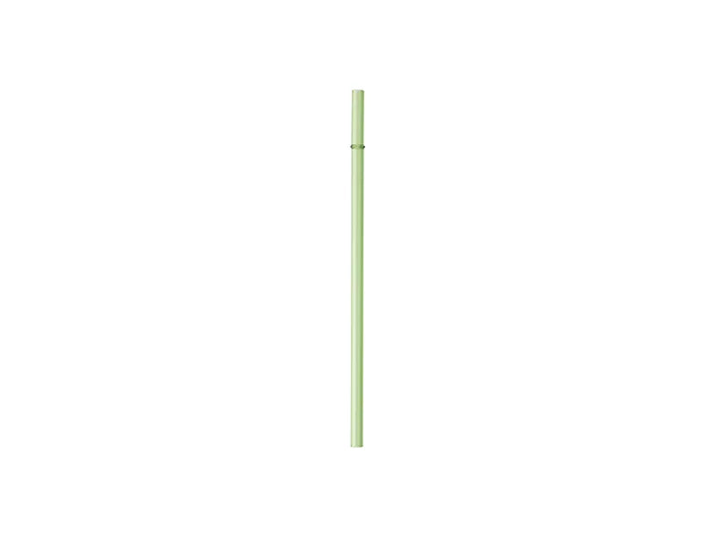 23cm Plain Straight Green Glass Straw