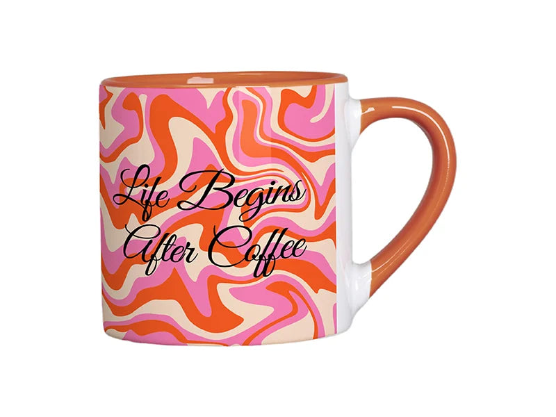 Sublimation 6oz Inner Rim Color Mug (Orange)