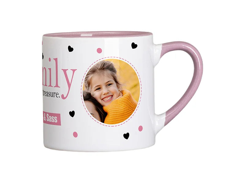 Sublimation 6oz Inner Rim Color Mug (Pink)