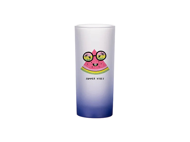 10oz Sublimation Glass Mug (Gradient Color Dark Blue)