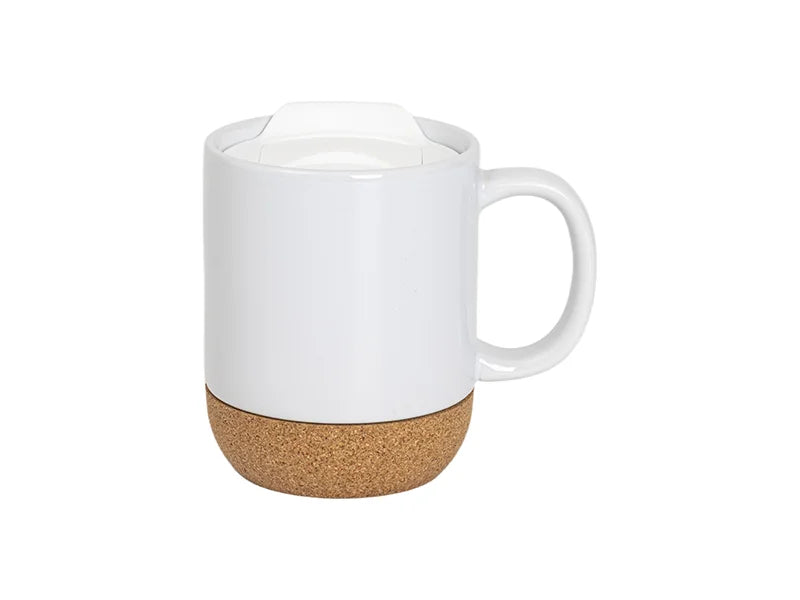 Sublimation 14oz/420ml Ceramic Cork Bottom Coaster Mug