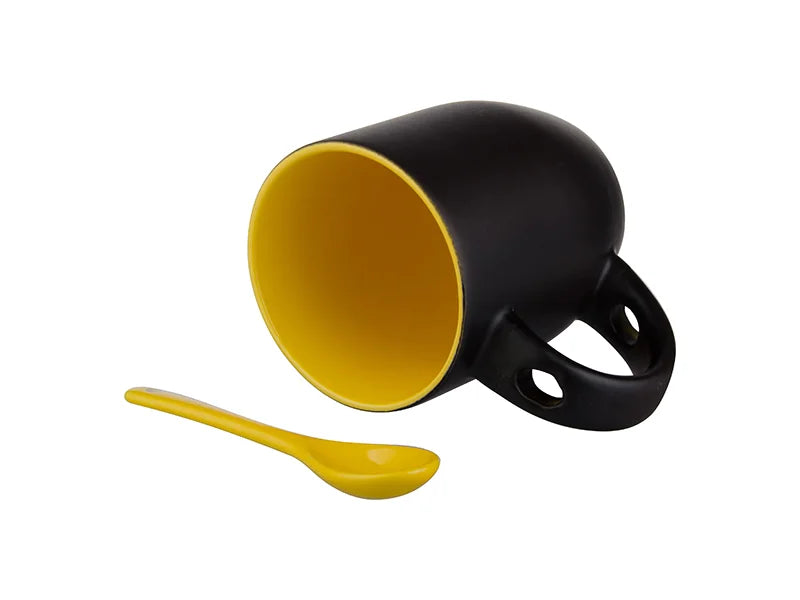 Sublimation 11oz Changing Color Spoon Mug(Yellow)