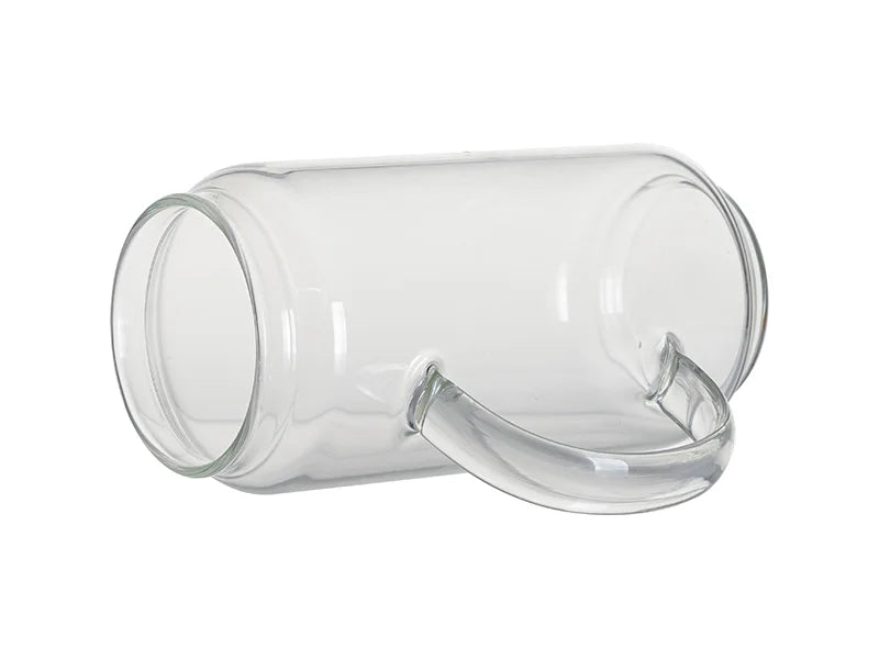Sublimation Blanks 18oz/550ml Clear Can Glass Mug w/ Handle