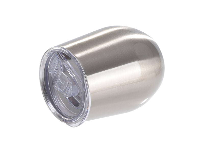 Sublimation Blanks 9oz/260ml Stainless SteelStemless Wine Cup w/ SlideLid (Silver)