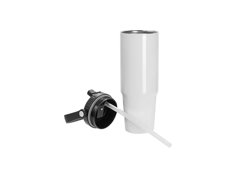 Sublimation Blanks 36oz/1080mlStainless Steel Travel Tumbler with Portable Lid(White)
