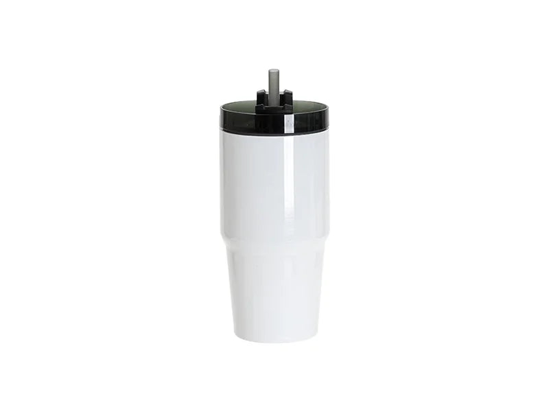 Sublimation Blanks 20oz/600ml Stainless Steel Travel Tumbler with Lid & Straw(White)