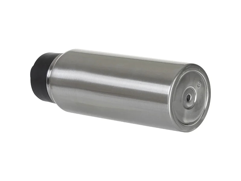 30oz/900ml Stainless Steel Water Bottle w/ Wide Mouth Straw & Portable Lid (Silver)