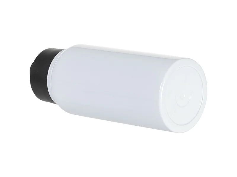 25oz/750ml Stainless Steel Water Bottle w/ Wide Mouth Straw & Portable Lid (White)