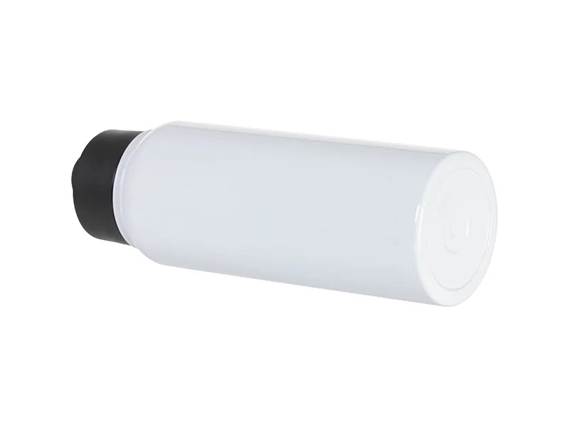 30oz/900ml Stainless Steel Water Bottle w/ Wide Mouth Straw & Portable Lid (White)