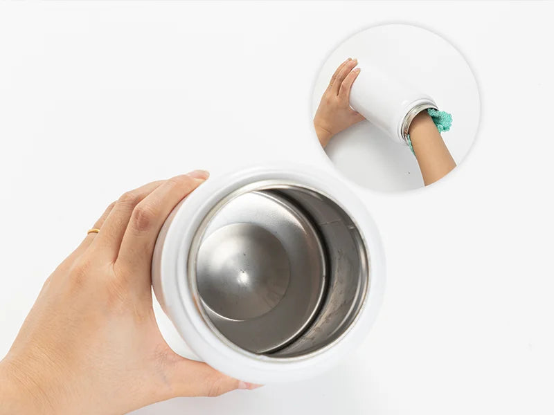 Sublimation Blanks 44oz/1300ml Stainless Steel Travel Bottle w/ Black Portable Straw Lid & Handle(White)