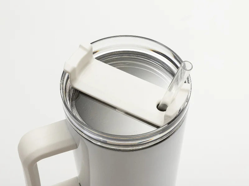 Sublimation Blanks 40oz 1200ml Stainless Steel White Travel Tumbler with White Handle