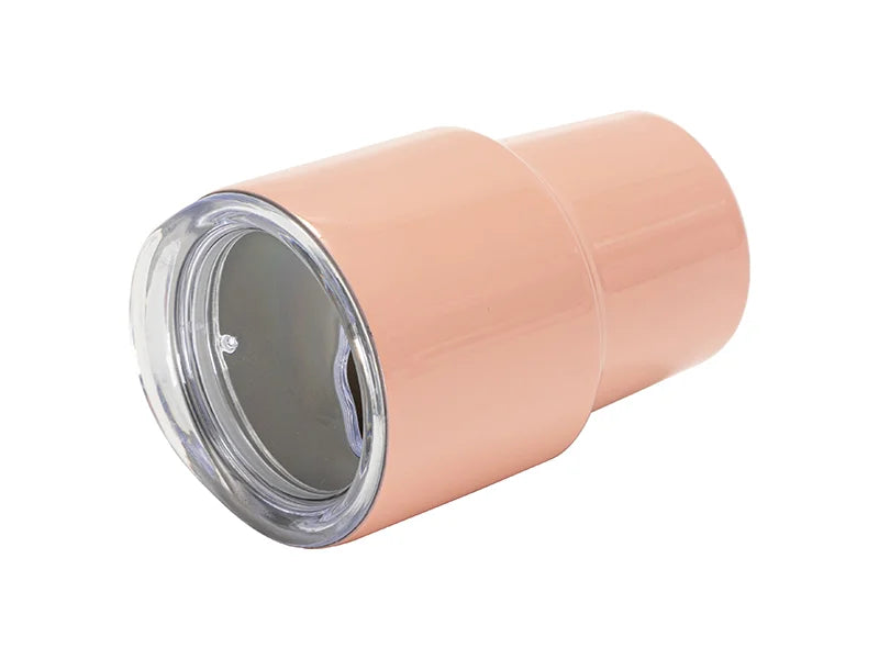 Sublimation Blanks 3oz/90ml Mini Stainless Steel Tumbler Shot Glass w/ Straw(Coral Pink)