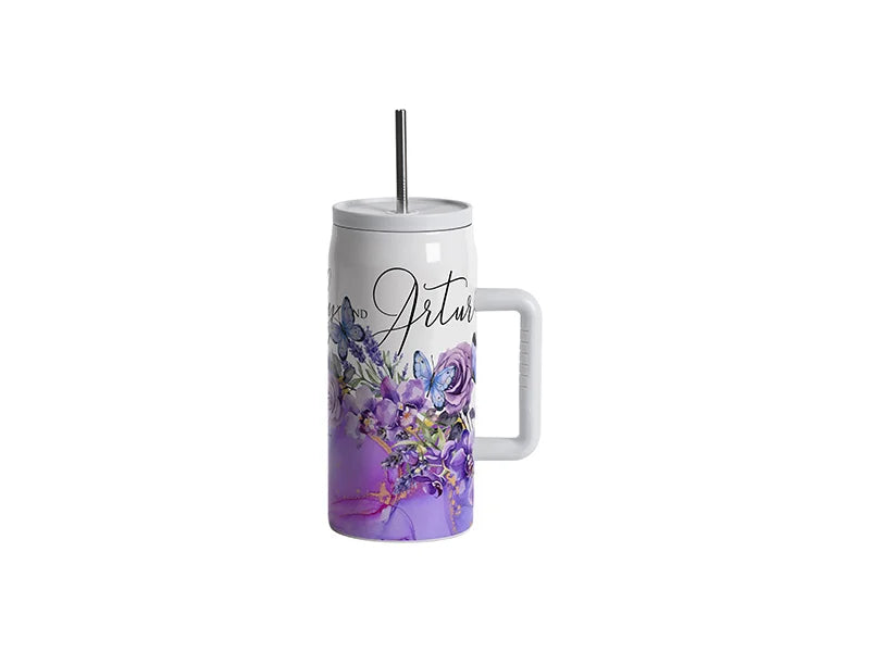 40oz/1200ml Stainless Steel Tumbler with Soft Grip Handle