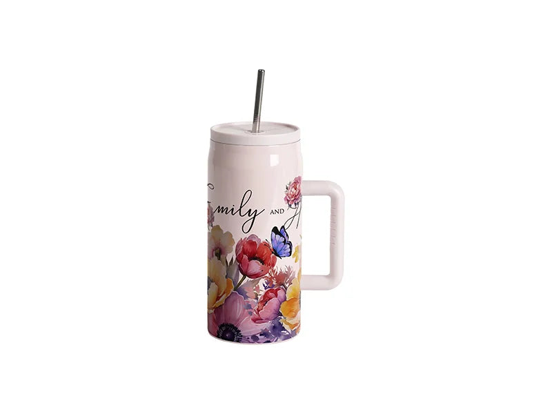40oz/1200ml Stainless Steel Tumbler with Soft Grip Handle