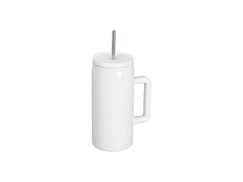 40oz Sublimation Stainless Steel Tumbler With Straw -White
