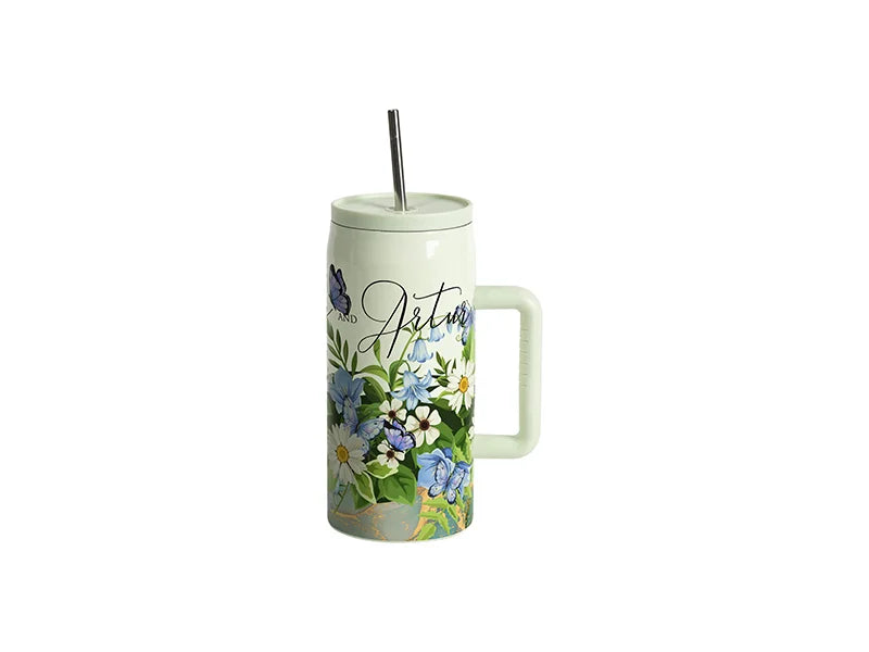 40oz/1200ml Stainless Steel Tumbler with Soft Grip Handle