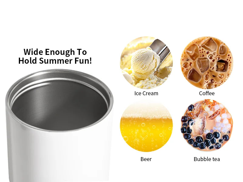 Sublimation Blanks 30oz/900ml Stainless Steel Travel Tumbler with Flip Lid & Straw(White Handle)
